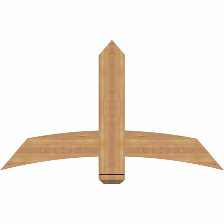 Ekena Millwork Bellingham Timber Gable Bracket, Western Red Cedar, 48"W x 28"H x 3 1/2"D x 5 1/2"F, 14/12 Pitch GBW048X28X0406BEL00SWR